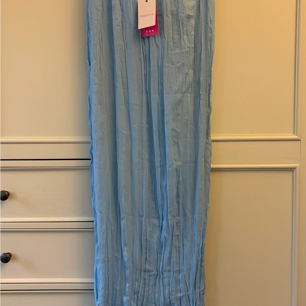 Beginning Boutique Sky Blue Maxi Skirt - Picture 4 of 6